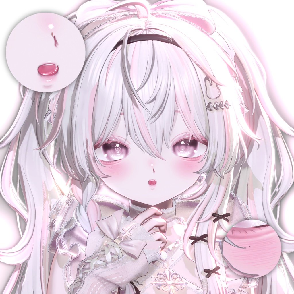 無料テクスチャ配布中!【輝夜 / kaguya】 kaguya make up & eye texture & blend shape & Post Processing+omake🩵🪽