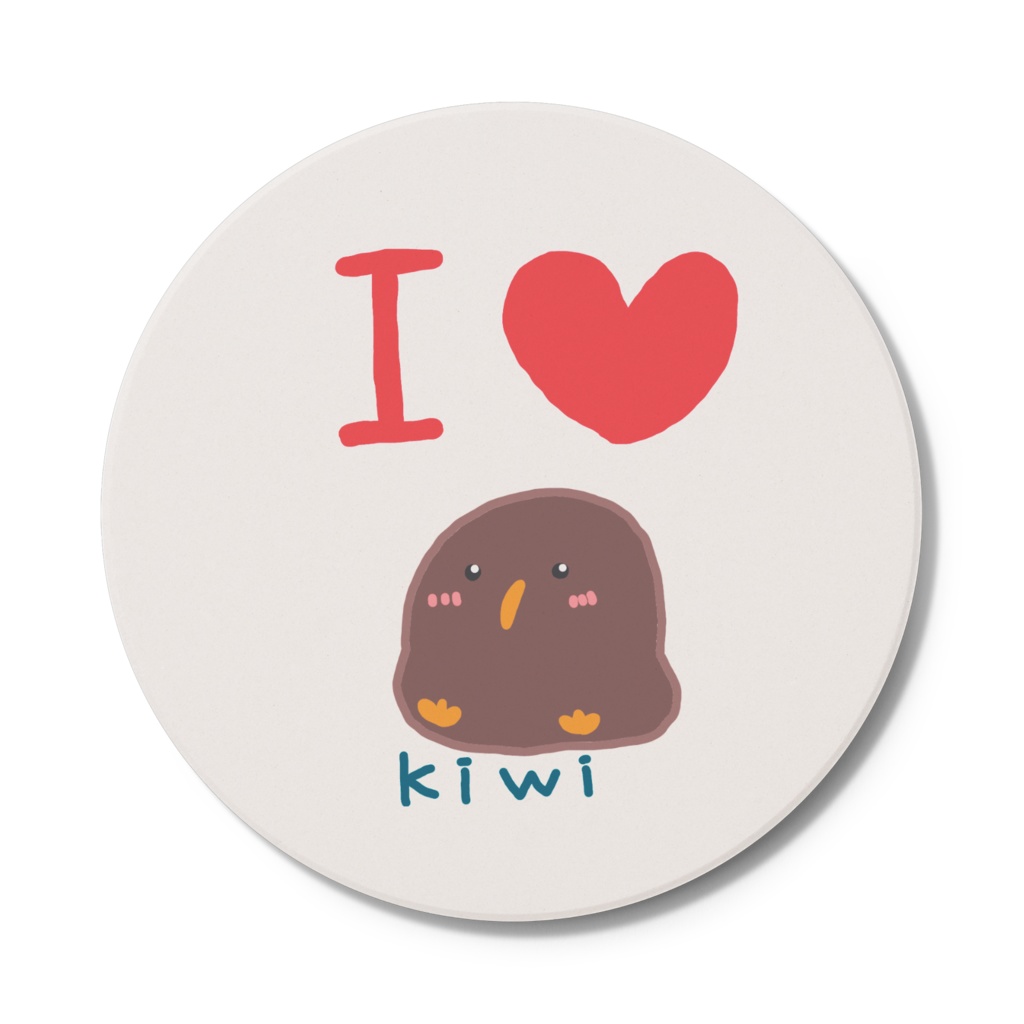 コースター　I Love Kiwi