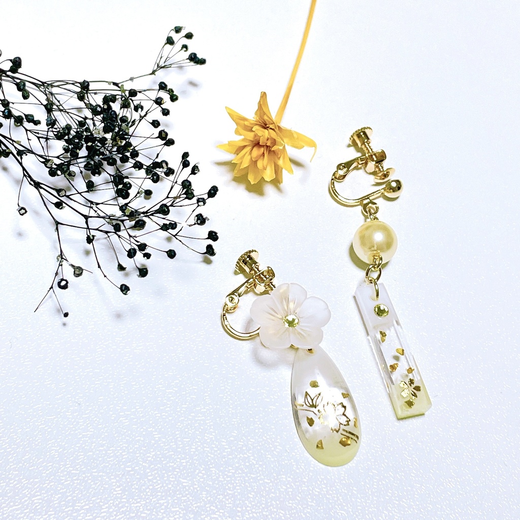 ～しぐれ金桜～ 髭切 耳飾り