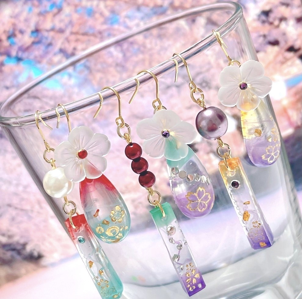 ~しぐれ金桜~ へし切長谷部 耳飾り