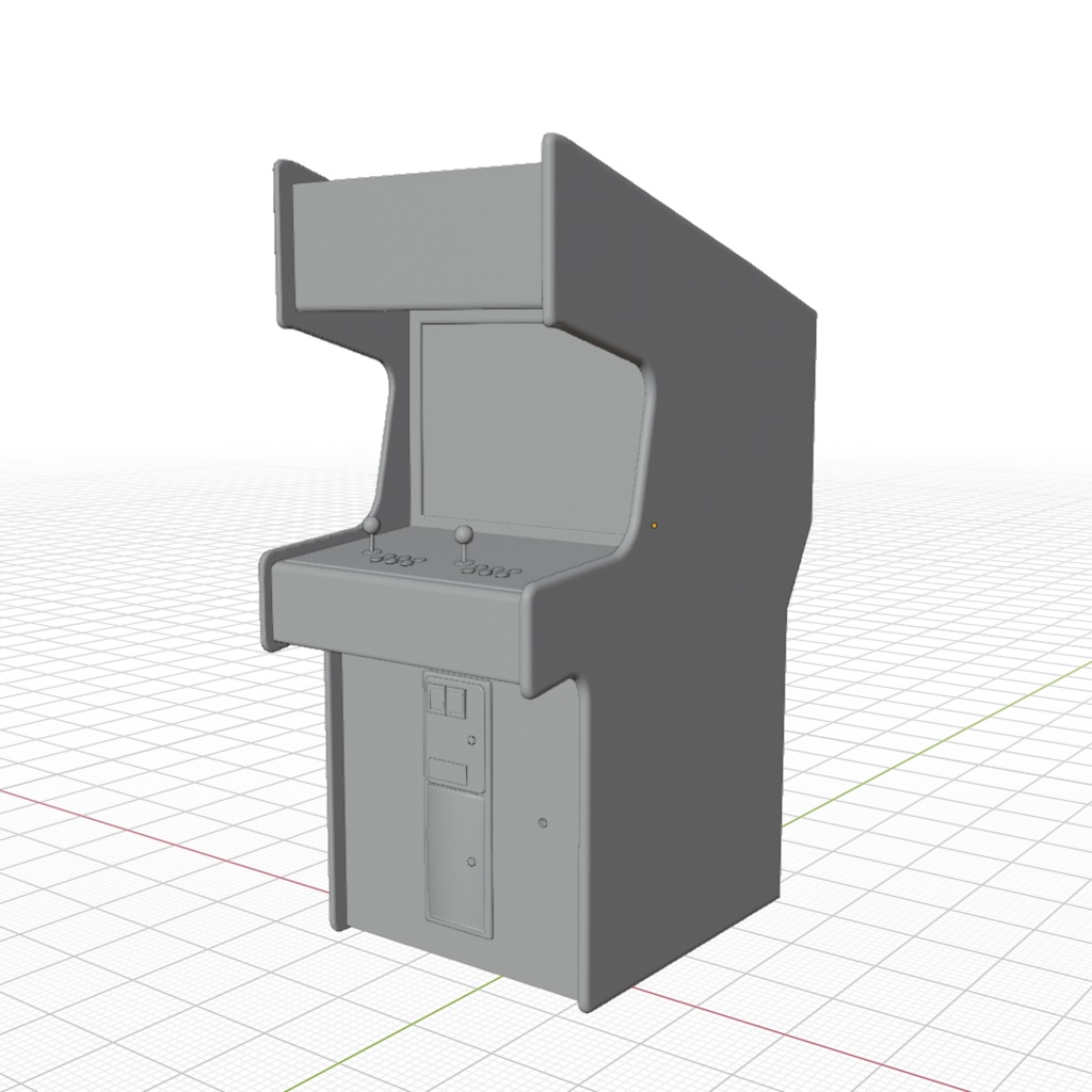 レトロゲーム筐体 3D素材 (.obj )