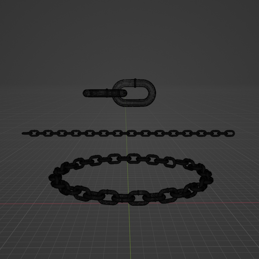 チェーン 鎖3D素材OBJ