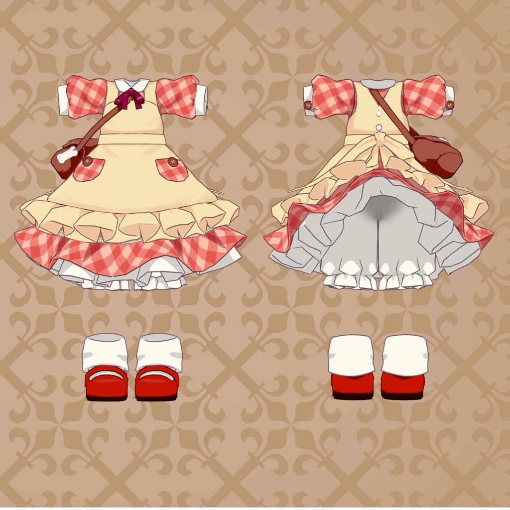 【まめひなた専用】おでかけエプロンドレス