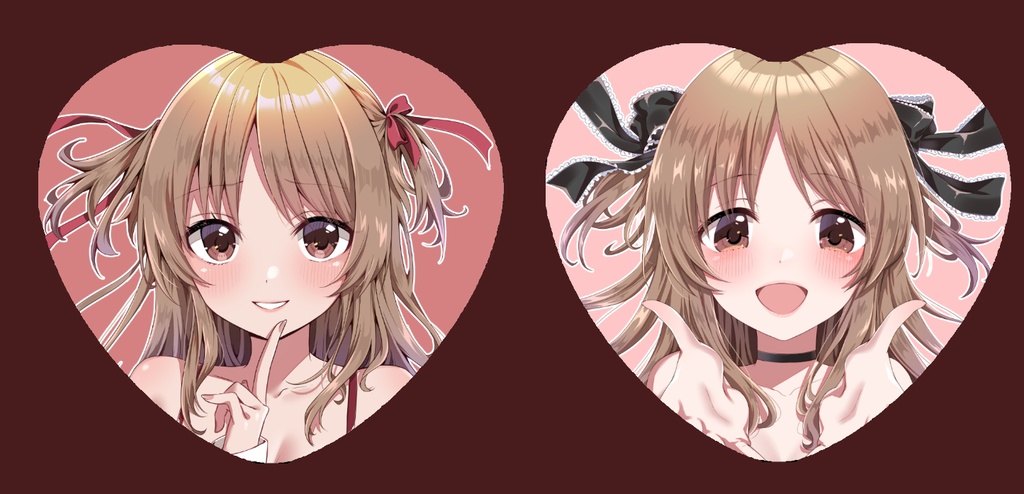 ハートホロ缶バッジ