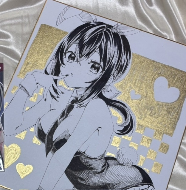 直筆モノクロ大色紙