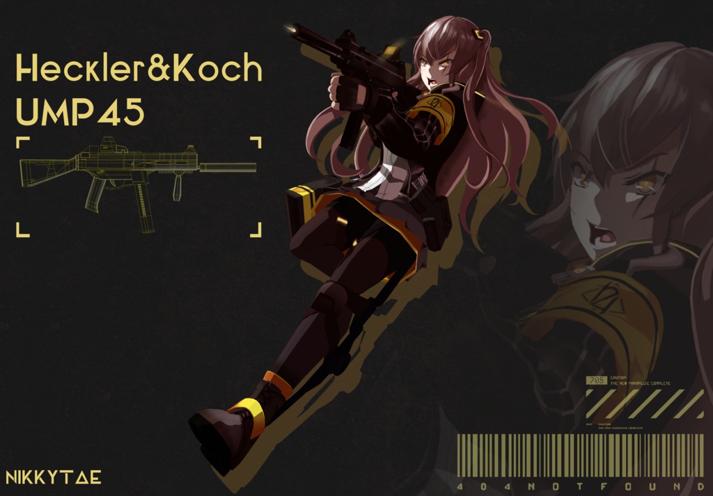 Girls Frontline  UMP45 - FBX ONLY / ドルフロイラコン  UMP45 - FBXだけ