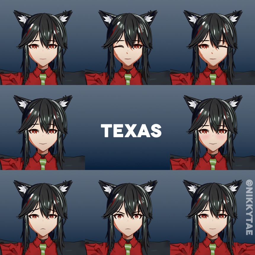 テキサス - アークナイツ / Arknights - Epoque Texas - FBX + VRM