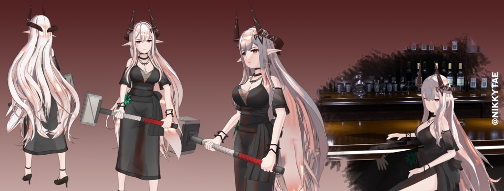 アークナイツ - マドロック モデル / Arknights - Mudrock - Ambience Synthesia FBX + VRM