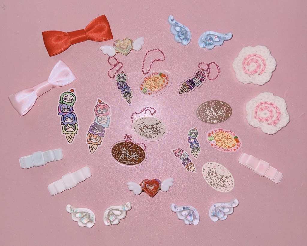 🌈にじそ/ただ配12頒布 アクリルキーホルダー、ステッカー