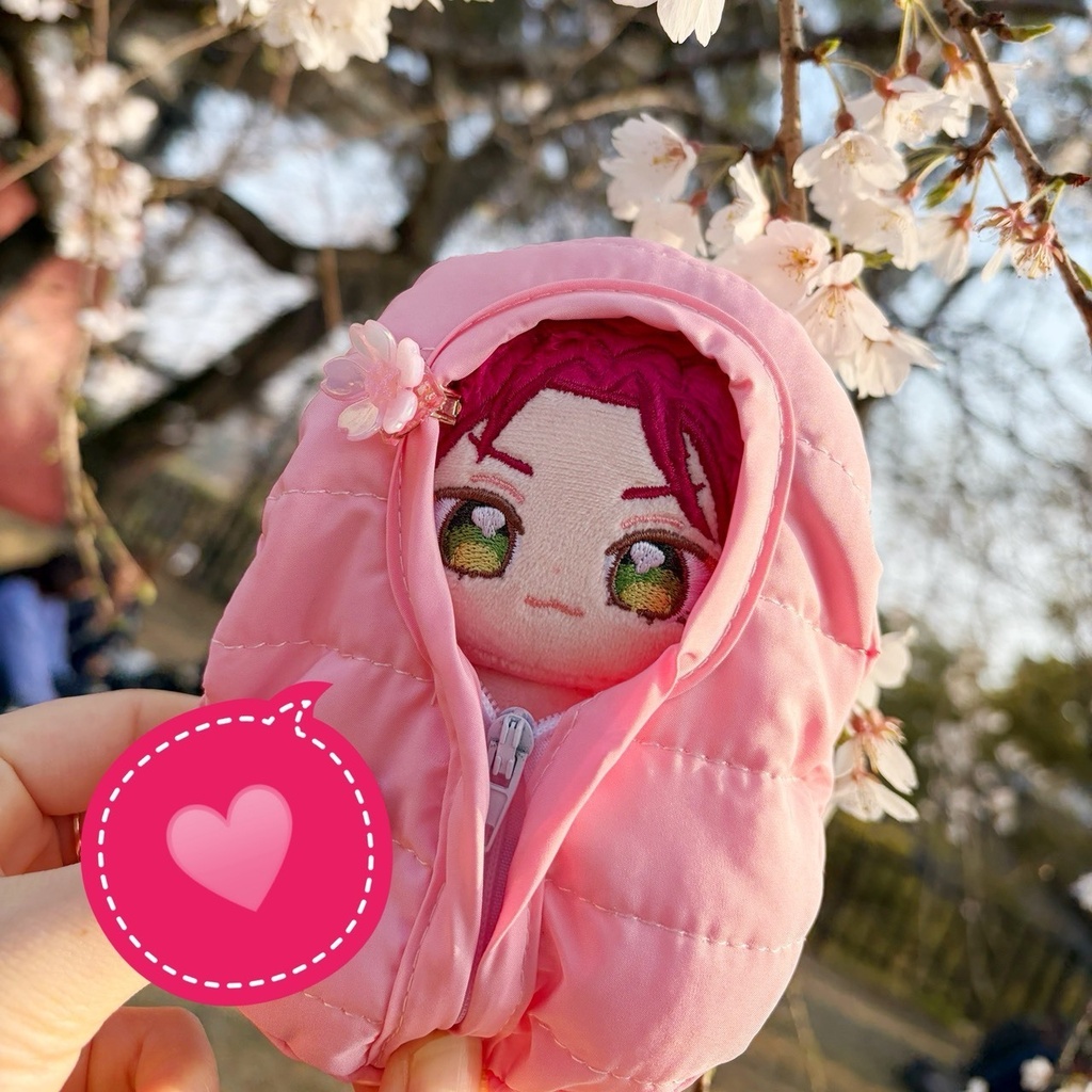 ぬいぐるみ用寝袋ポーチ|推しをやさしく包む| 〜12cm対応|ちびぐるみ|ぬいポーチ|neruko