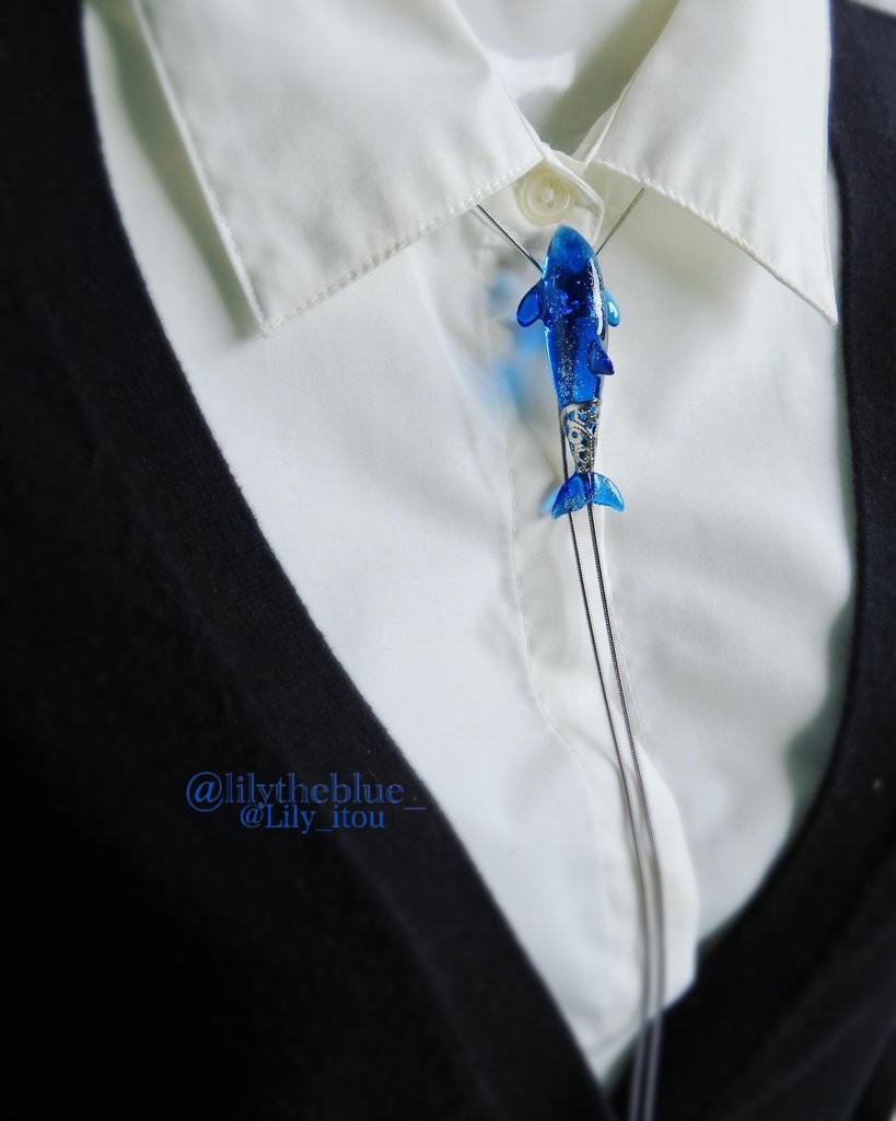 【オルカのループタイ〜星空/海〜】