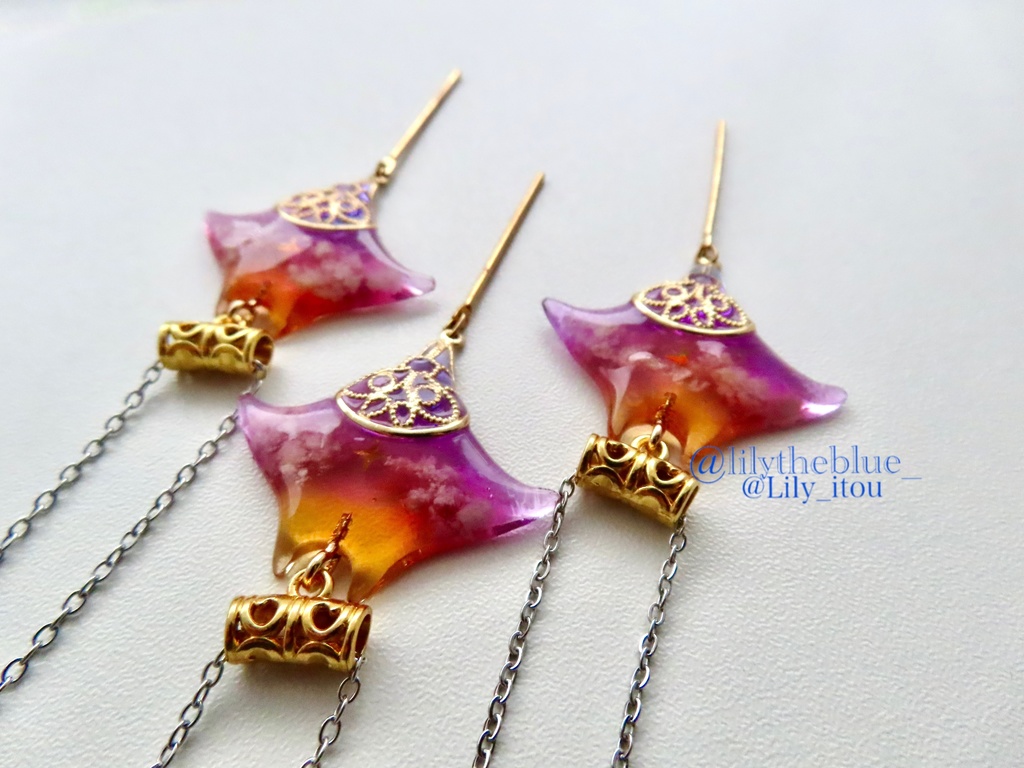 秋限定カラー【一番星見つけた海洋生物のネックレス】