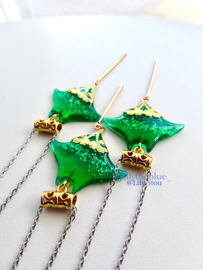 季節限定【新緑芽吹く海洋生物のネックレス】