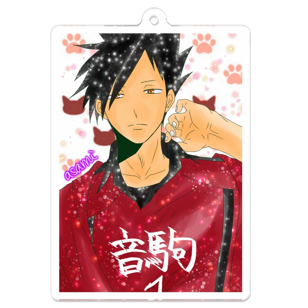 黒尾アクリルキーホルダー