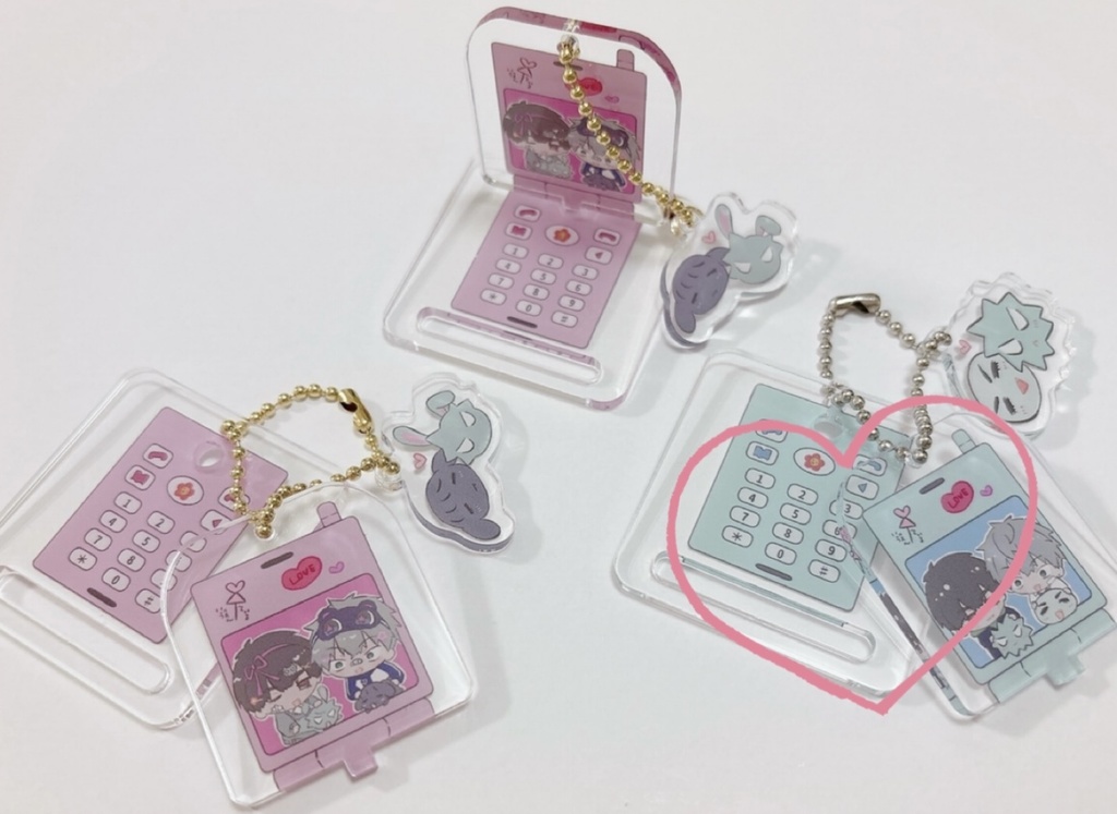 (DKブルー)ぬいスタンドになるガラケー風アクスタ