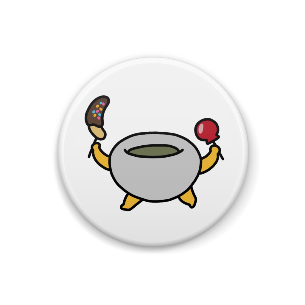 祭茶ティモ(バナナりんご)缶バッジ