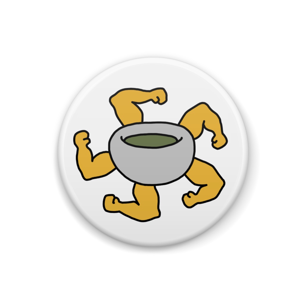 the all my tea缶バッジ