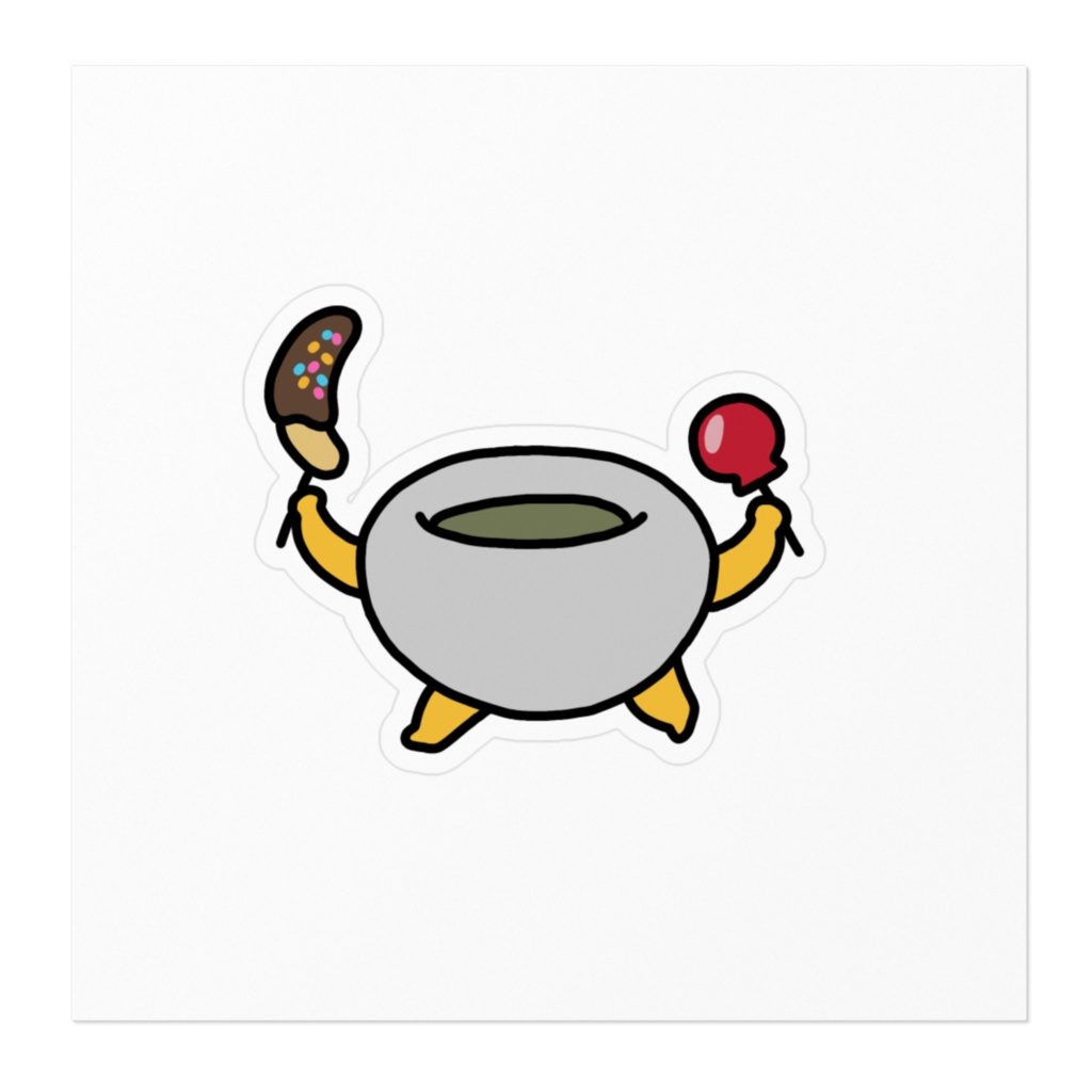 祭茶ティモ(バナナりんご)ステッカー