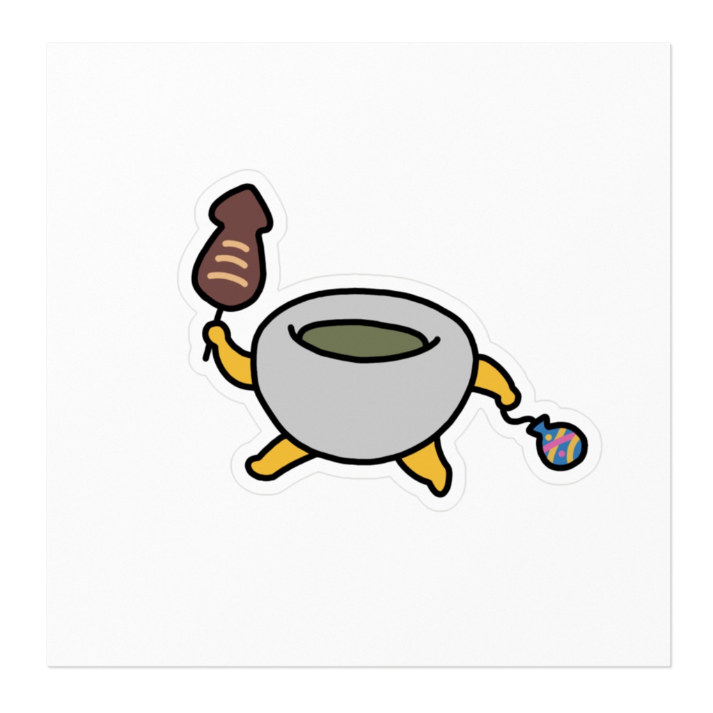 祭茶ティモ(イカヨーヨー)ステッカー