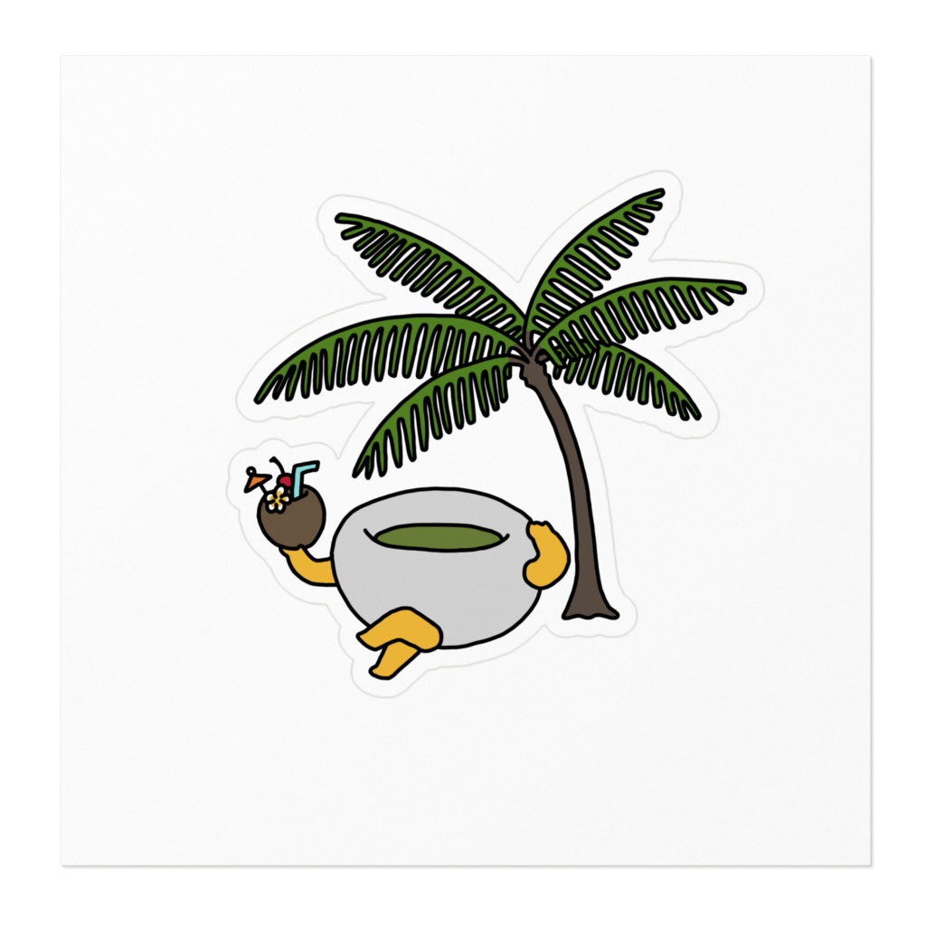 茶マーステッカー