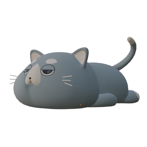 ふてねこ2【3Dモデル】
