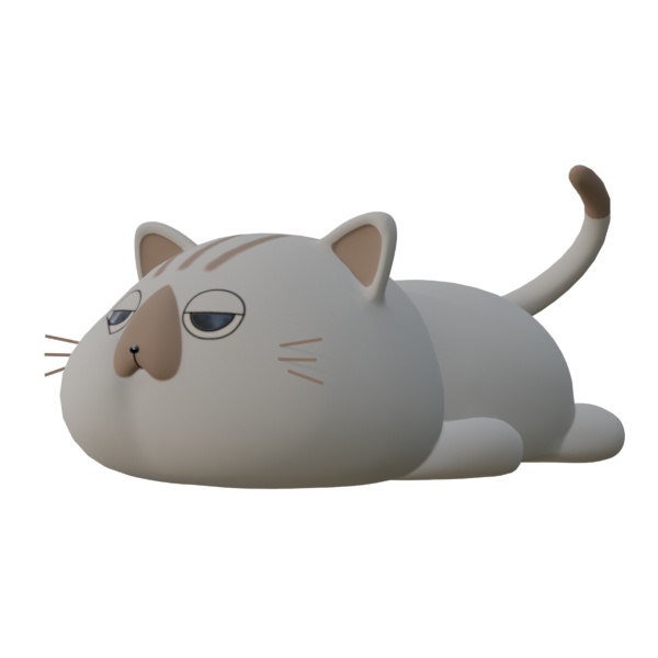 ふてねこ2【3Dモデル】