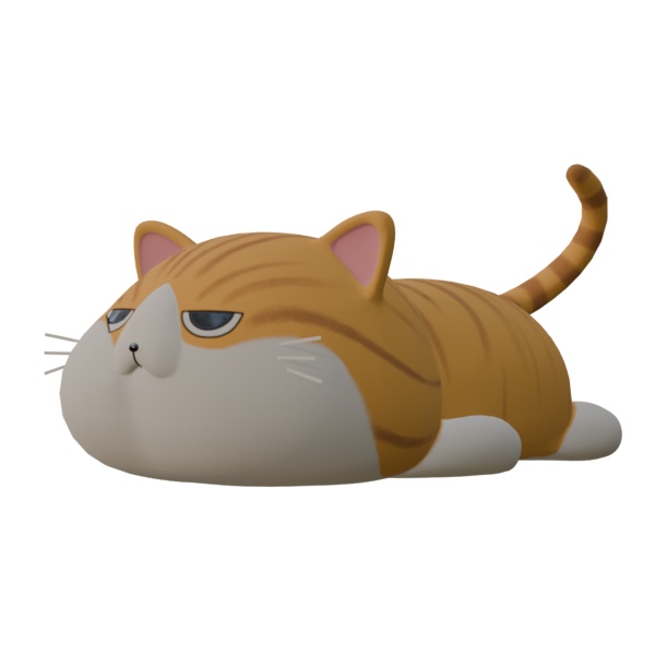 ふてねこ2【3Dモデル】