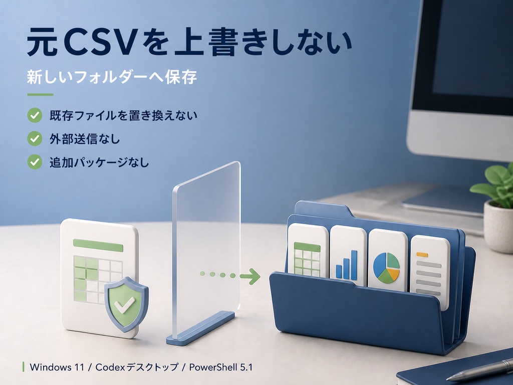 AI Automation Blueprint #001|CSVクリーニングの設計書(無料・Codex / Windows)