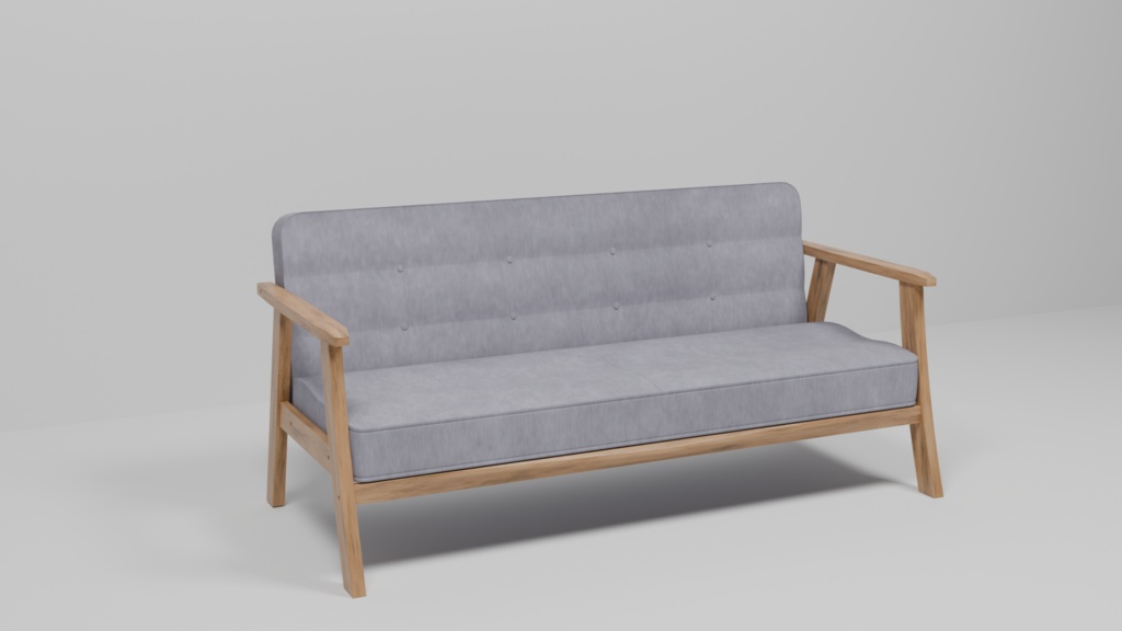 【ソファーセット】sofa set/3DCGモデル/blender【リメイク】