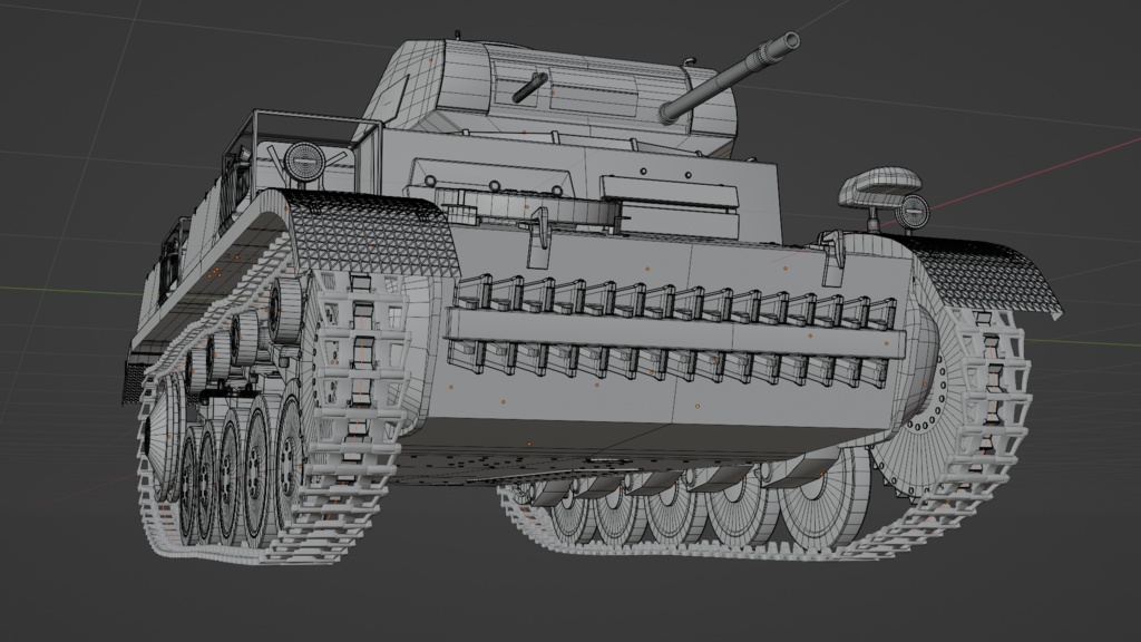 旧ドイツ軍・二号戦車・3DCGモデル