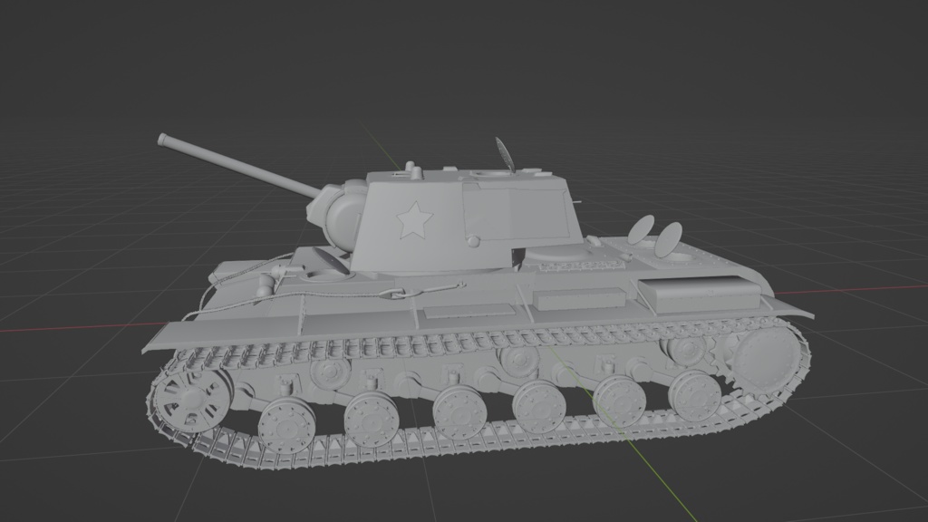旧ソ連・KV1重戦車・3Dモデル