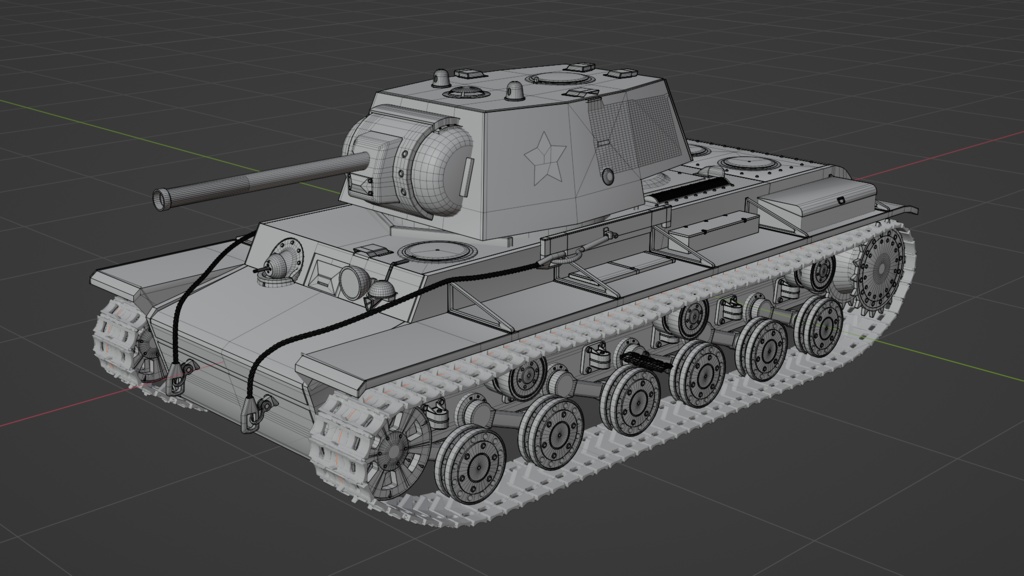 旧ソ連・KV1重戦車・3Dモデル