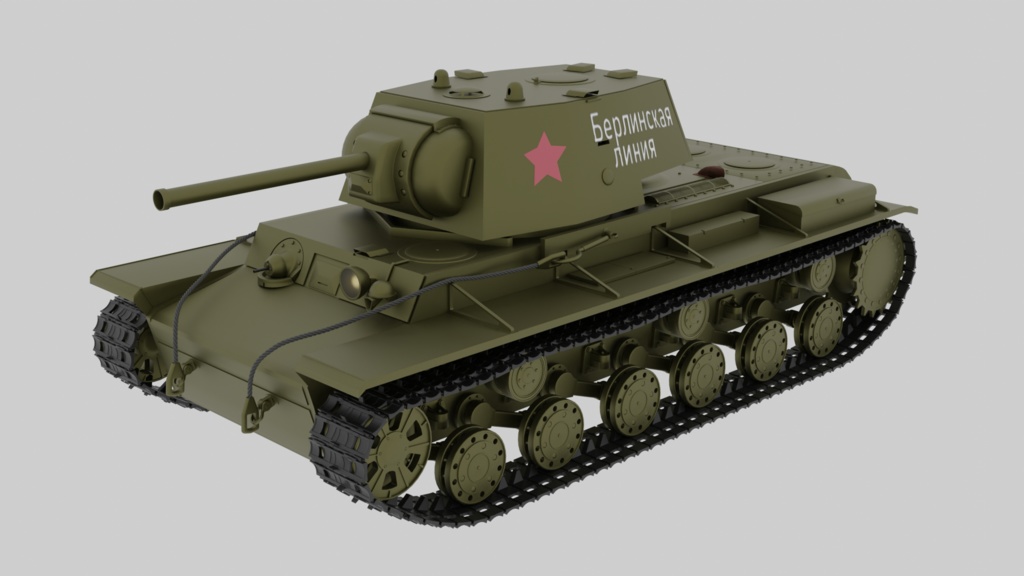 旧ソ連・KV1重戦車・3Dモデル