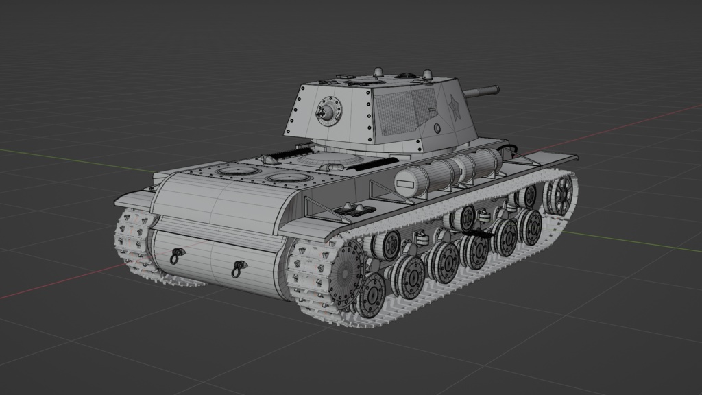 旧ソ連・KV1重戦車・3Dモデル