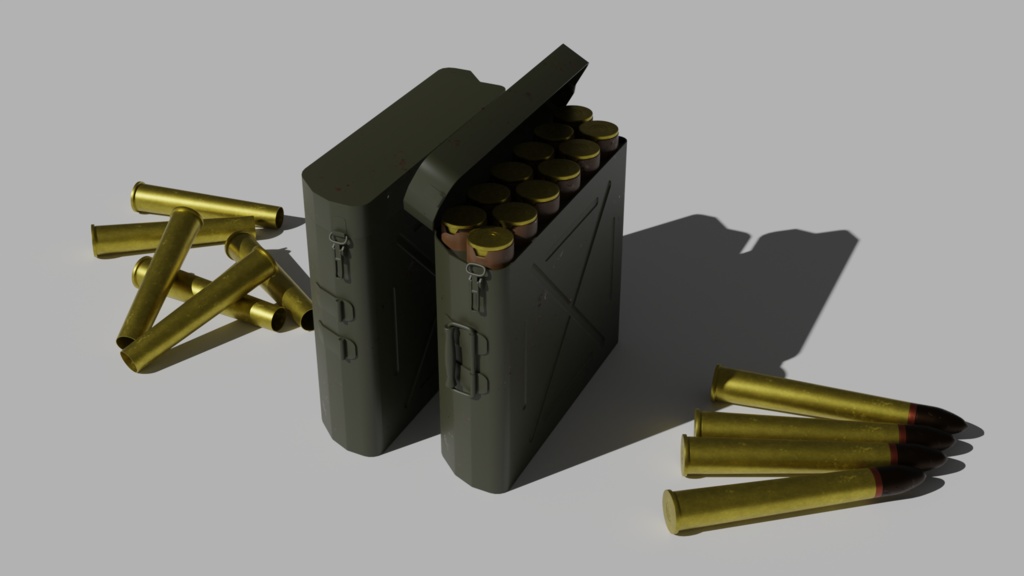 pak35/pak35対戦車砲/土嚢/砲弾BOX/砲弾/3DCGモデル/blender