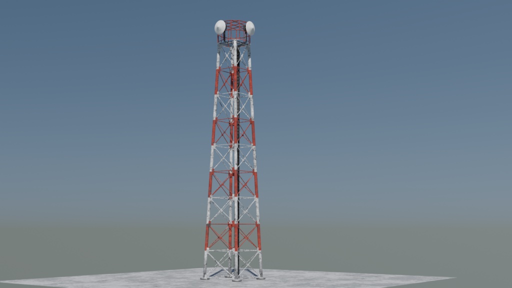 radio tower/電波塔/3DCGモデル/blender