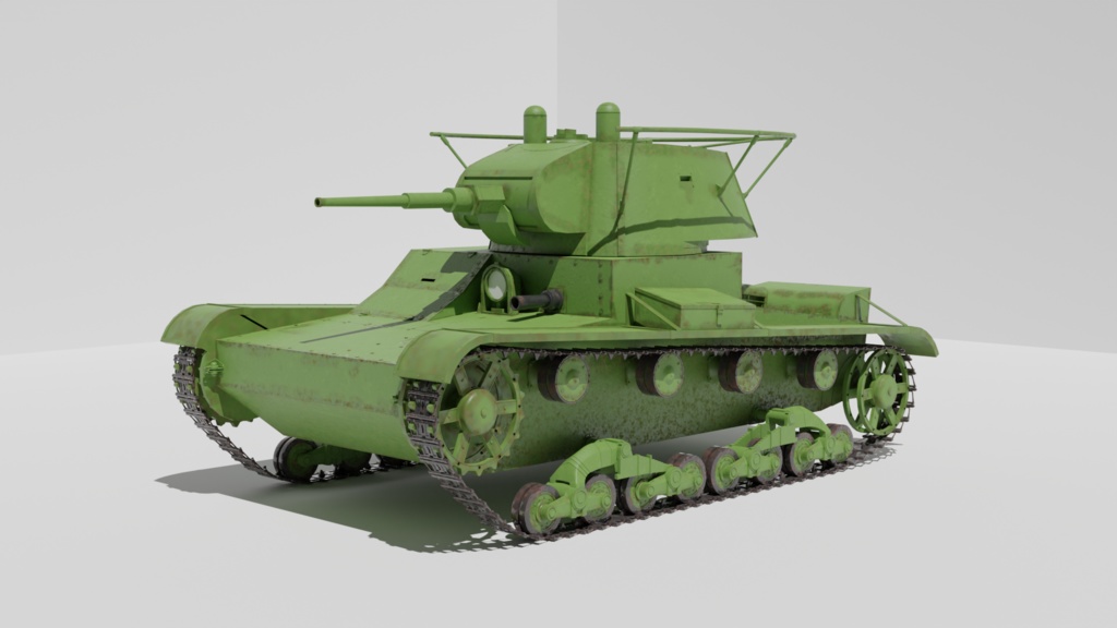 T-26 / ソ連・軽戦車 / 3Dモデル