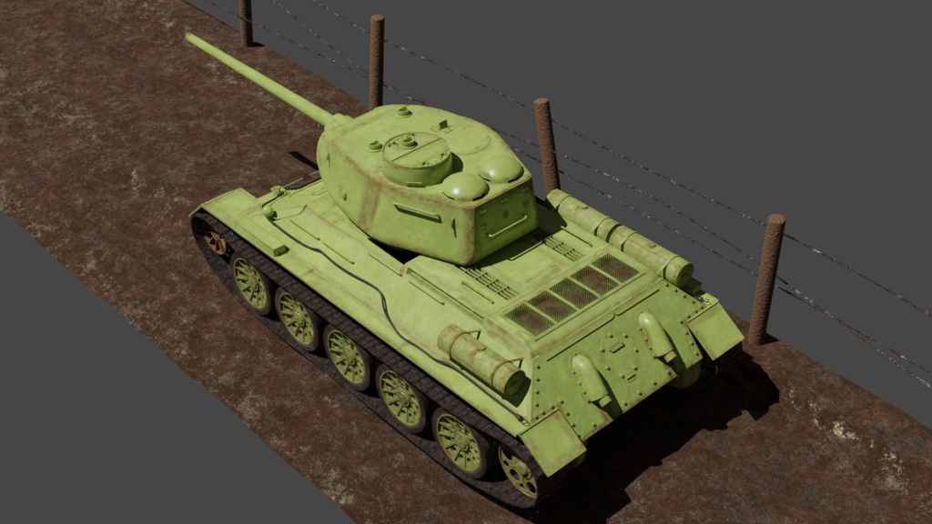T34-85/ソ連・中戦車\3Dモデル