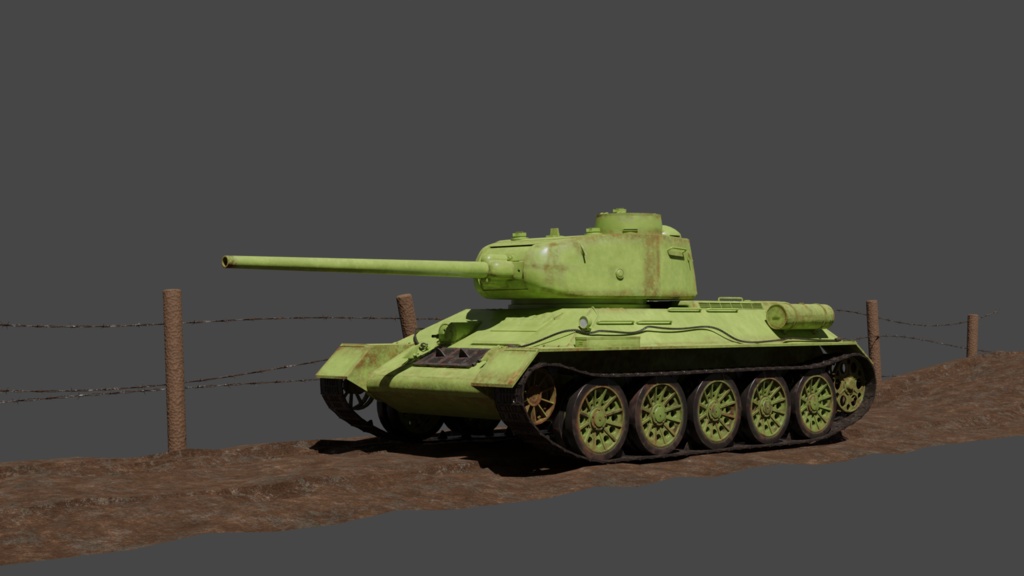 T34-85/ソ連・中戦車\3Dモデル