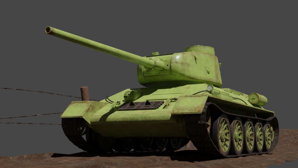 T34-85/ソ連・中戦車\3Dモデル