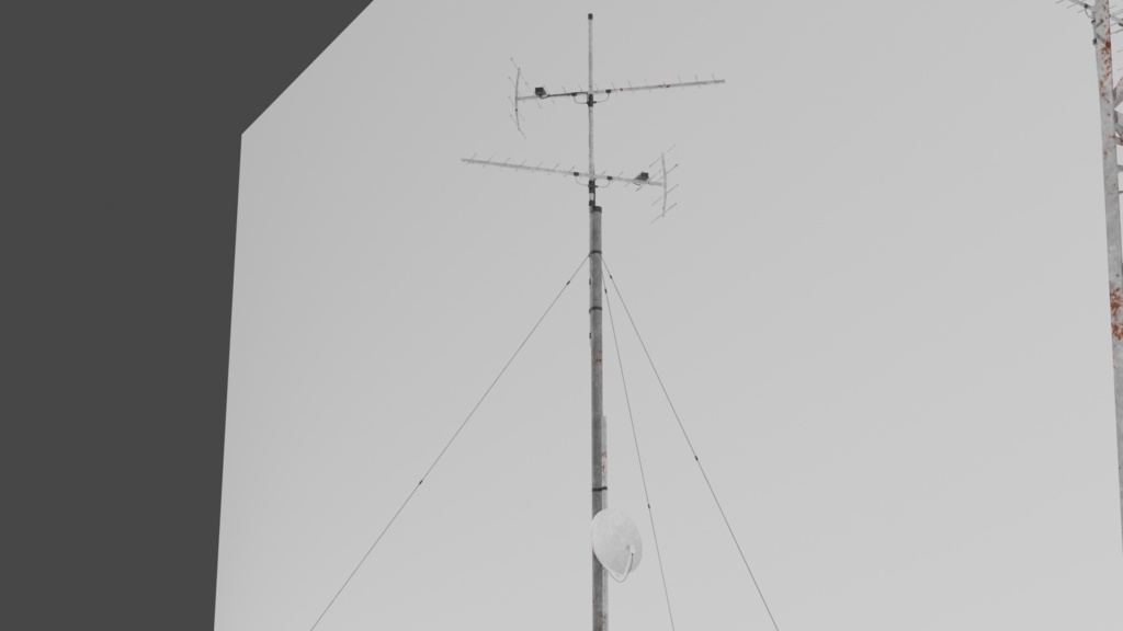 三種類のアンテナ / three types of antennas / 3DCGモデル / blender