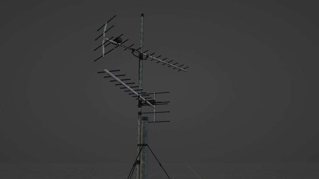 三種類のアンテナ / three types of antennas / 3DCGモデル / blender