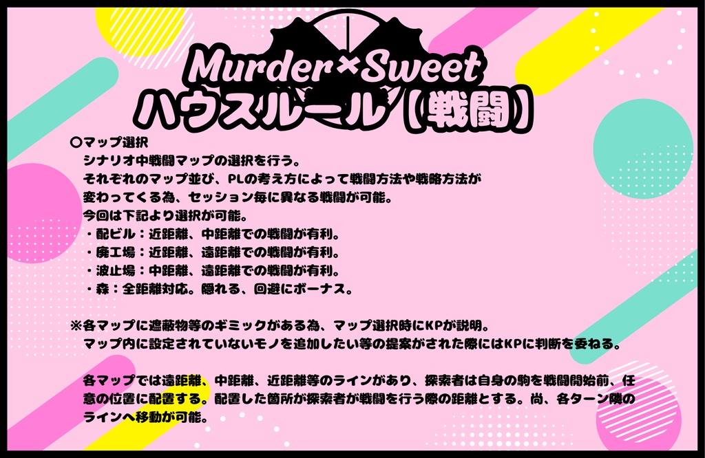 CoC6版シナリオ「Murder×Sweet~朝ご飯に魚つくと豪華だよね~」【SPLL:E188123】
