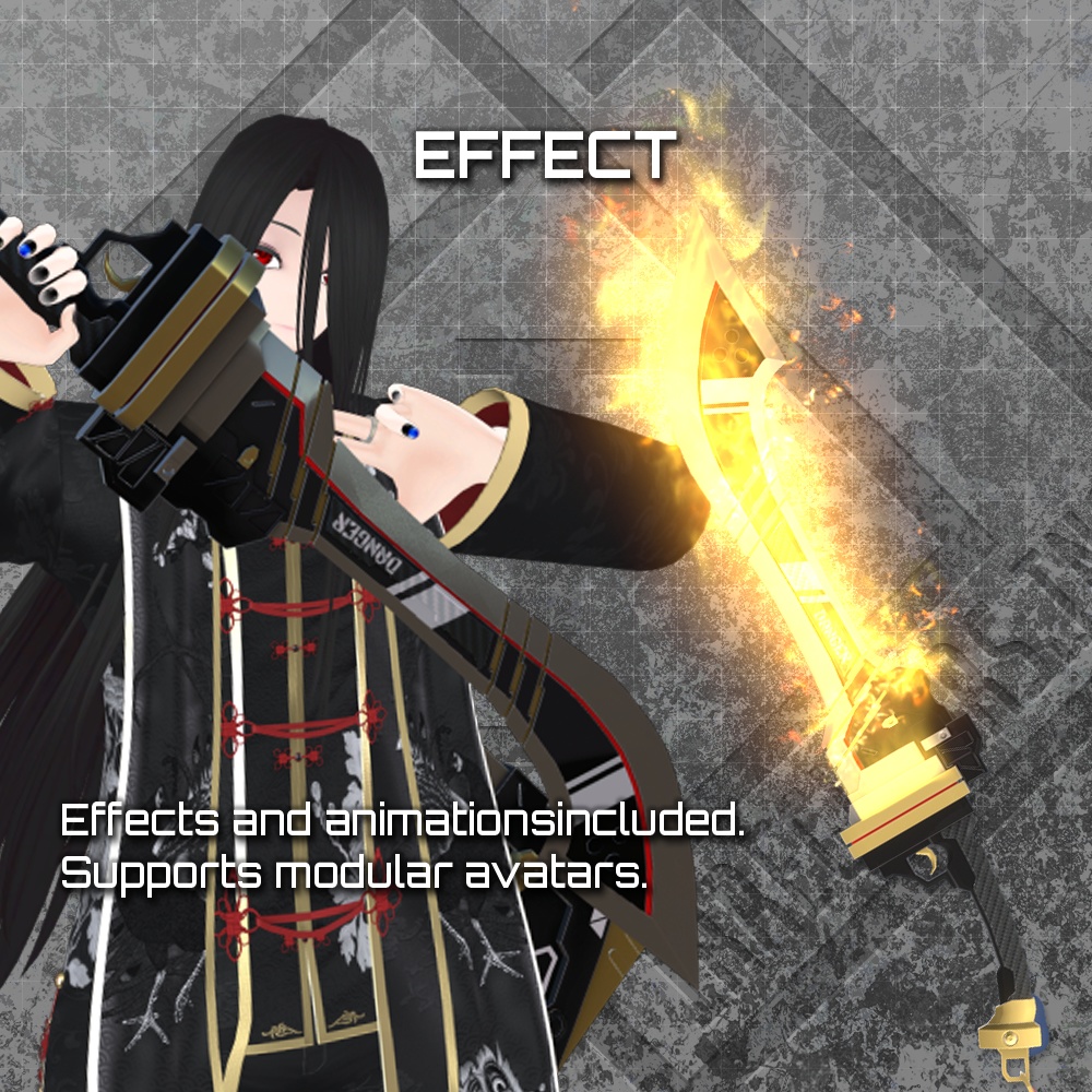 【オリジナル3Dモデル】炎華-エンカ-【青龍刀】