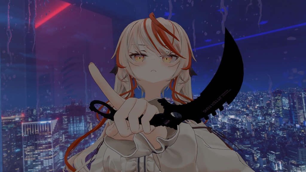 【オリジナル3Dモデル】JitterFang-ジッターファング-【カランビットナイフ】