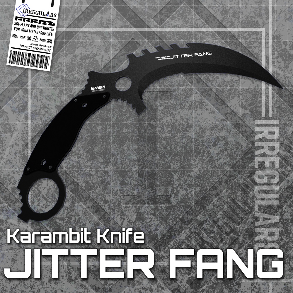【オリジナル3Dモデル】JitterFang-ジッターファング-【カランビットナイフ】
