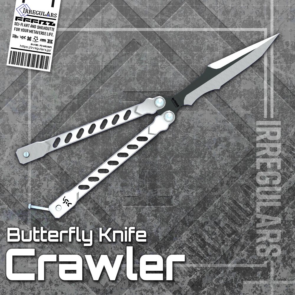 オリジナル3Dモデル】Crawler-クロウラー-【バタフライナイフ】 IRREGULARS STUDIO BOOTH