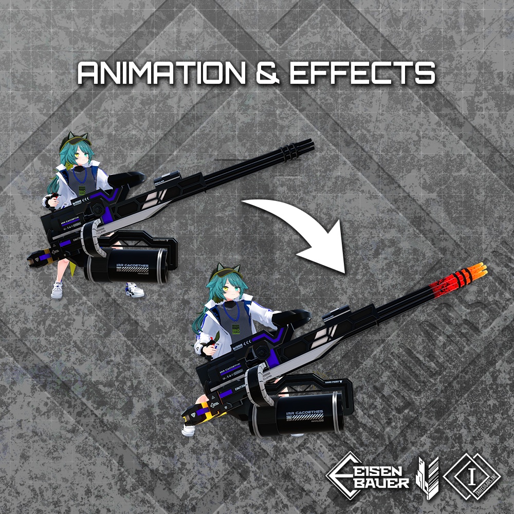 【オリジナル3Dモデル】Cacoethes-カコエテス-【ガトリングガン】