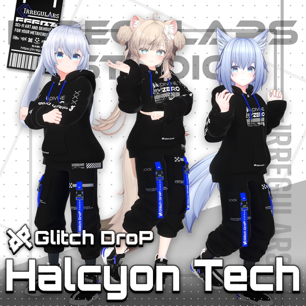 【オリジナル3Dモデル】Halcyon Tech【アバター対応衣装】