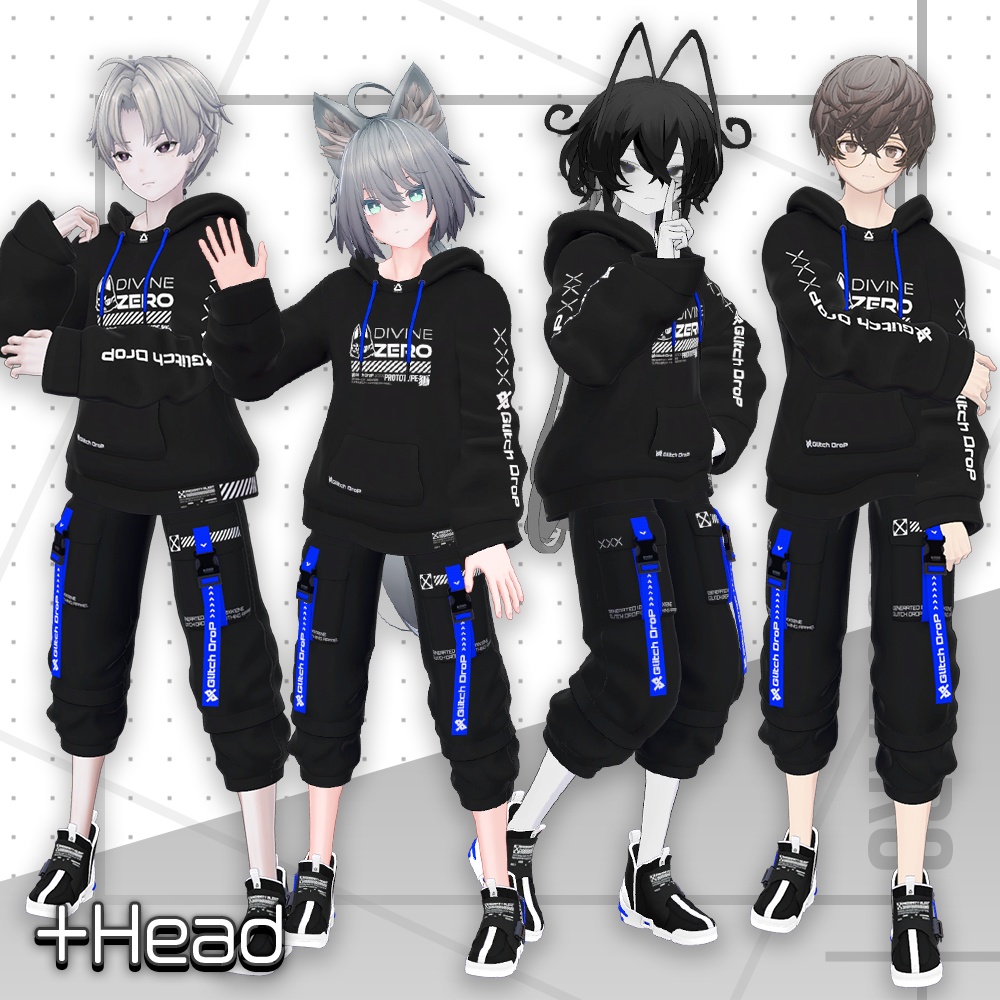 【オリジナル3Dモデル】Halcyon Tech【アバター対応衣装】